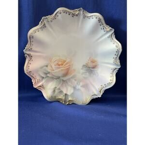 Vintage Reinhold Schlegelmilch Peach Rose Plate